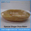 Special shape onyx stone stylish washing basin